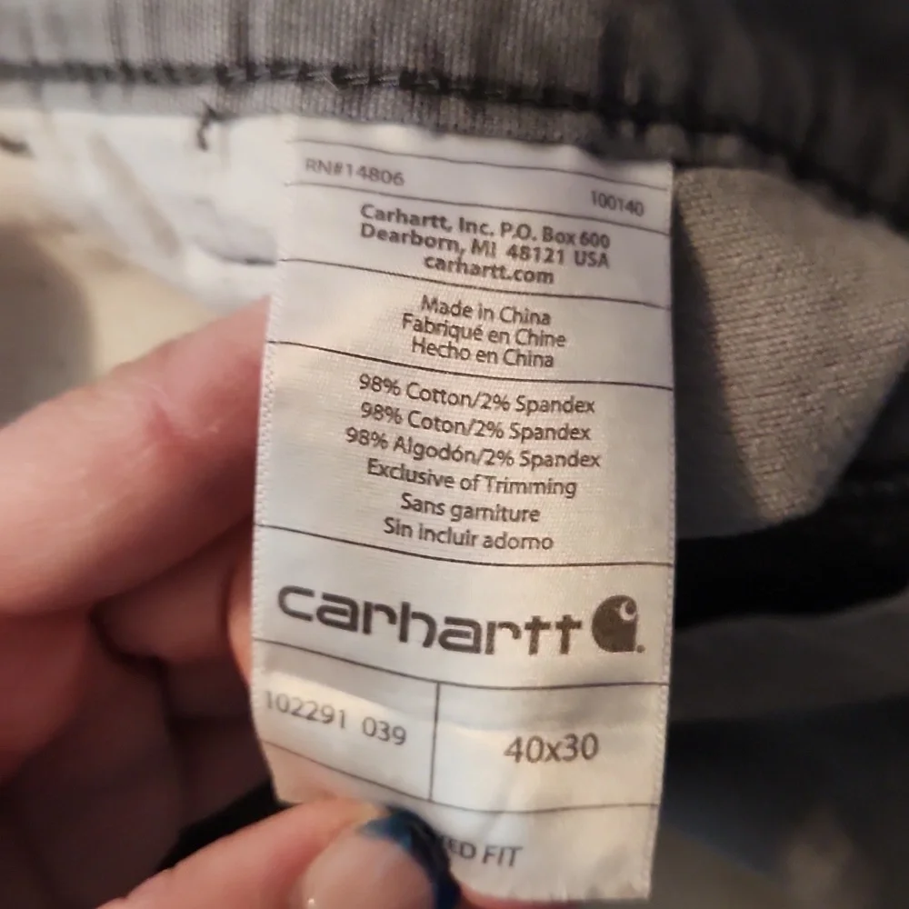 Carhartt Cargo Carpenter Relaxed Fit Distressed Grunge Bootcut Canvas Pants